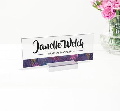 Personalized desk name plate, custom office decor, name plate sign, office decor gift, new job gift, desk acrylic plaque, graduation gifts