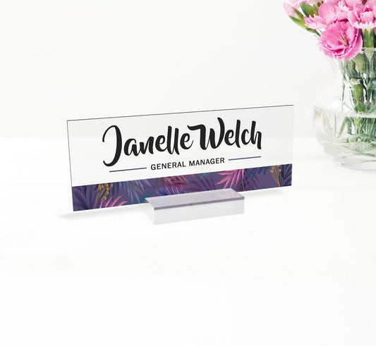 Personalized desk name plate, custom office decor, name plate sign, office decor gift, new job gift, desk acrylic plaque, graduation gifts