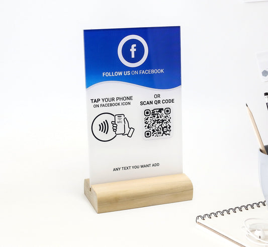 NFC connected network plate - personalized Sign