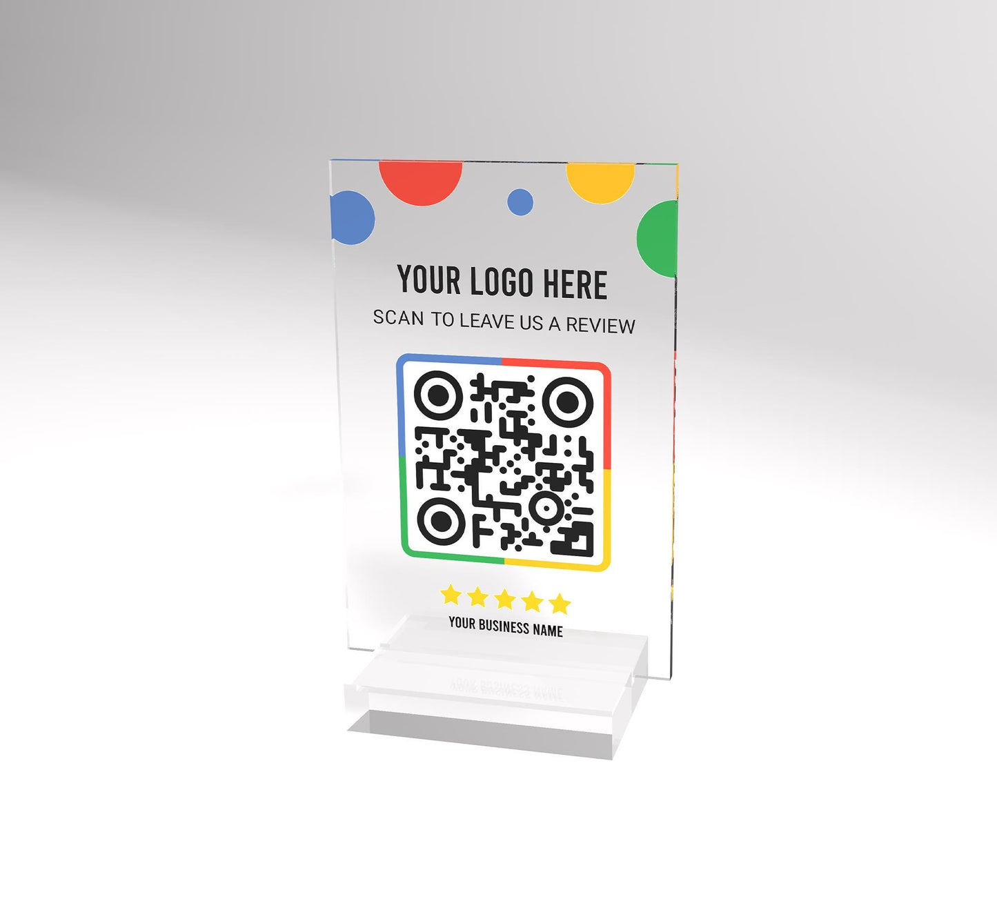 Business Review Sign | Personalised Business Review Link | Scan to Review Sign