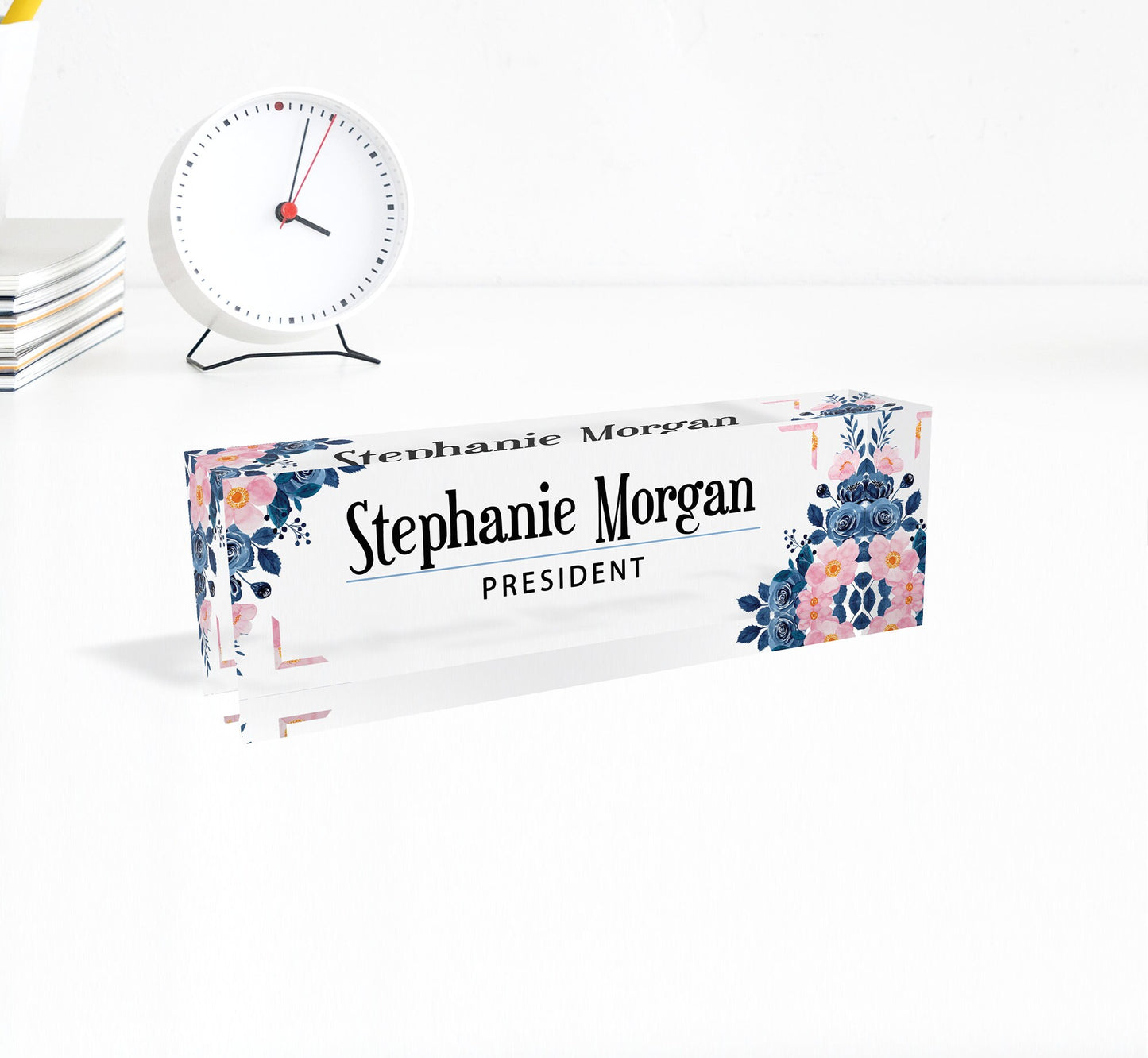 Desk name plate for Women, Acrylic Desk Name Plaque, Chiropractor Gift, Personalized Name Plate for Desk, Executive Custom Desk Name Plate