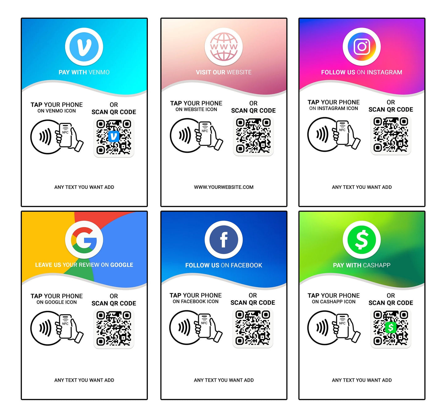 ARTBLOX - NFC google review stand, business review link social media qr code, salon sign, hairdressers sign, beautician sign, barcode scan