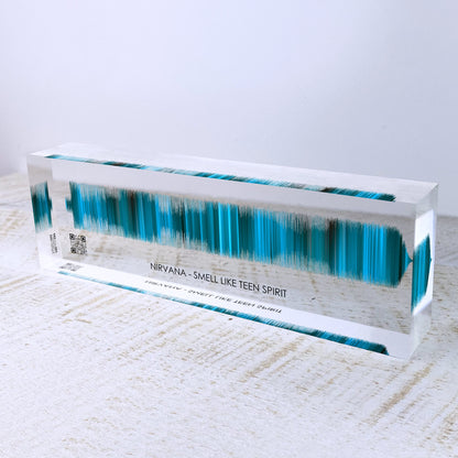 Artblox Soundwave Art With Scannable Qr Code Any Video Voice Recording Baby Heartbeat Or Song Spotify Plaque Christmas Personalized Gifts