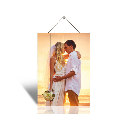 Custom Picture Frames On Real Wood Wall Art Print Pictures From Your Phone Wedding Baby Dog Family Christmas Customized Gifts Photo Prints