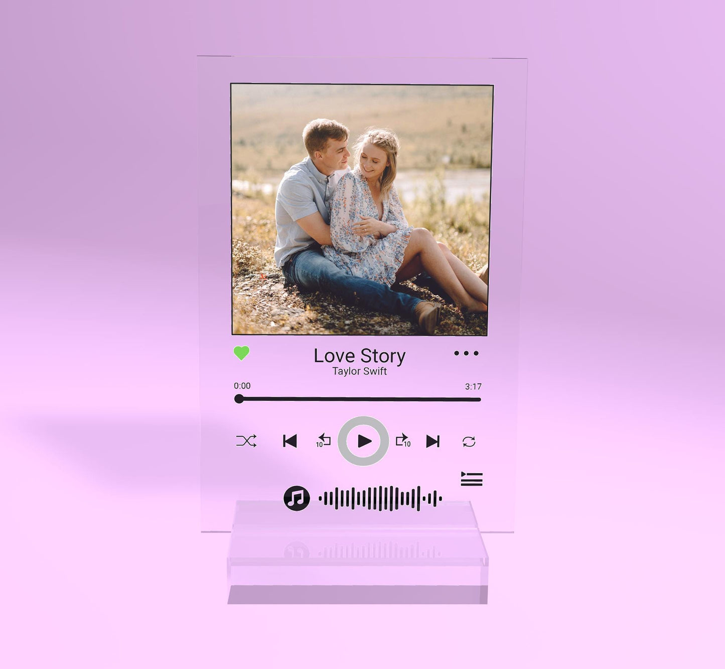 Personalized Song Acrylic Plaque Music Plaque, Personalized Lamb, Christmas Gift, Custom QR code, gift boyfriend Gift for him