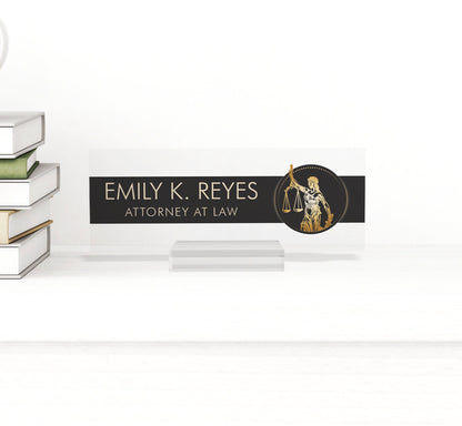 Personalized name plate for desk nameplate sign modern office business decor executive desk name plate desk name