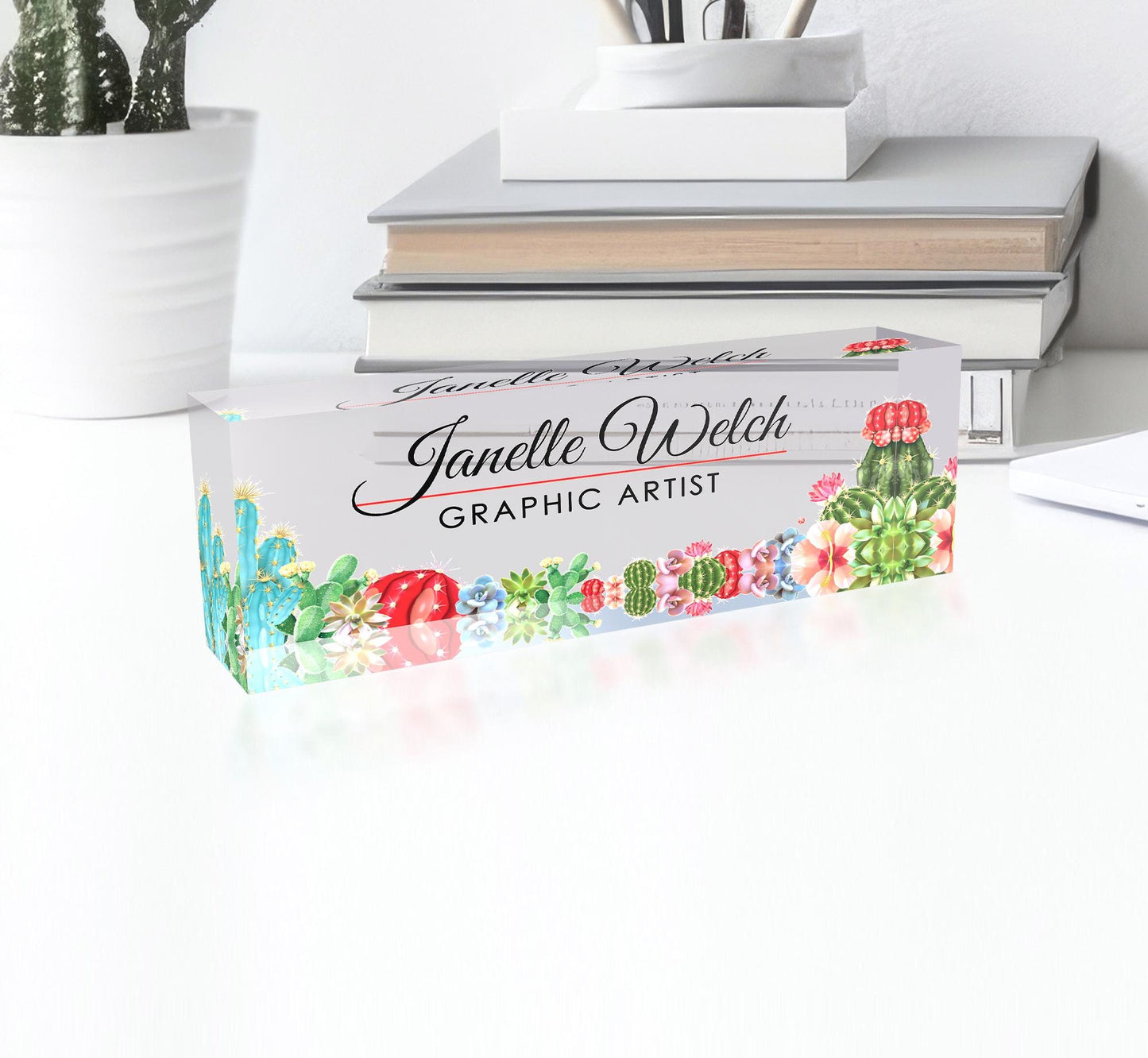 Custom Acrylic Name Plate, Office Name Plate, Personalized Name Plate, New Job Gift, CoWorker Gift, Custom Office Desk Decor, Phd Gift