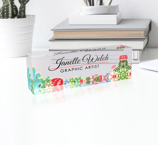 Custom Acrylic Name Plate, Office Name Plate, Personalized Name Plate, New Job Gift, CoWorker Gift, Custom Office Desk Decor, Phd Gift