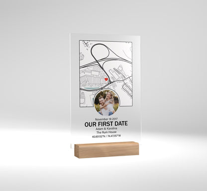 Personalized Valentines Day Gift For Boyfriend, Custom Map Location Gift, Our First Date Poster Wall Art, Gift For Him Her