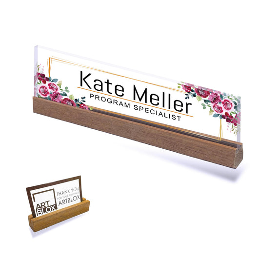 Personalized Name Plate for Desk | Clear Acrylic Desk Plaque | Custom Office Decor | Personalized Gift