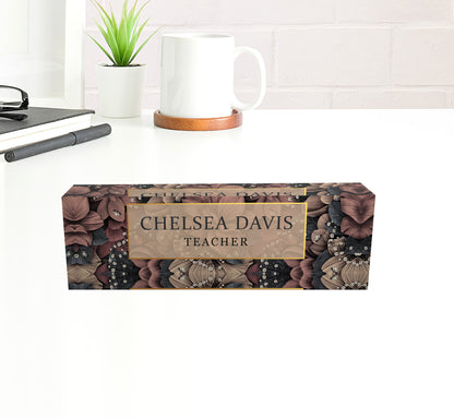 Customized Clear Acrylic Thick 8x2.5" - Desk Name Plate Block - Professional Office Decor - Gift for Teacher Co-workers