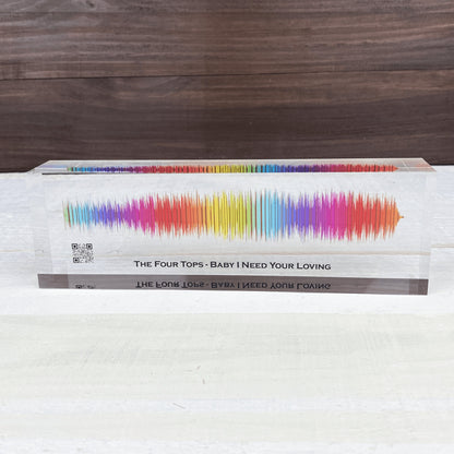 Artblox Soundwave Art With Scannable Qr Code Any Video Voice Recording Baby Heartbeat Or Song Spotify Plaque Christmas Personalized Gifts