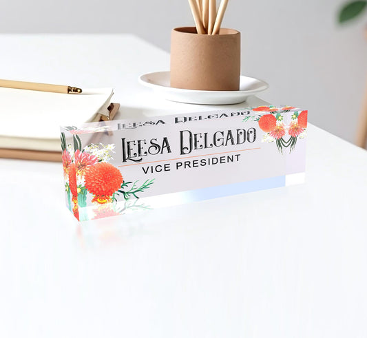 Desk Name Plate, Custom Name Plate for Desk, Acrylic Name Desk Plate, New Job Gift, Promotion Gift, Coworker Gift, Graduation