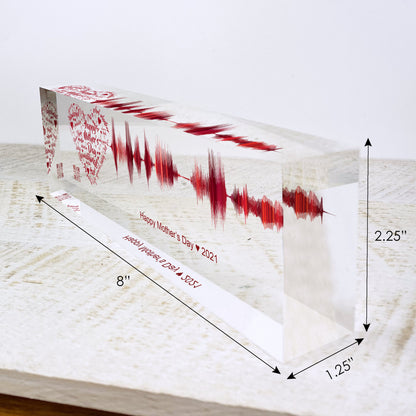 Artblox Soundwave Art With Scannable Qr Code Any Video Voice Recording Baby Heartbeat Or Song Spotify Plaque Christmas Personalized Gifts