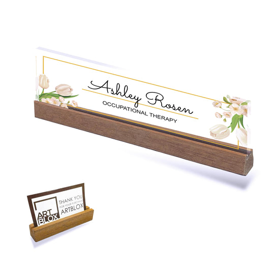 Personalized Name Plate for Desk | Design On Clear Acrylic Glass | Custom Office Decor Nameplate Sign | Personalized Gift