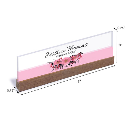 Personalized Desk Name Plate for Men Women Handmade Office Desktop Decor Custom Holiday Gifts Him Boyfriend Coworker Work Title Plaque Sign