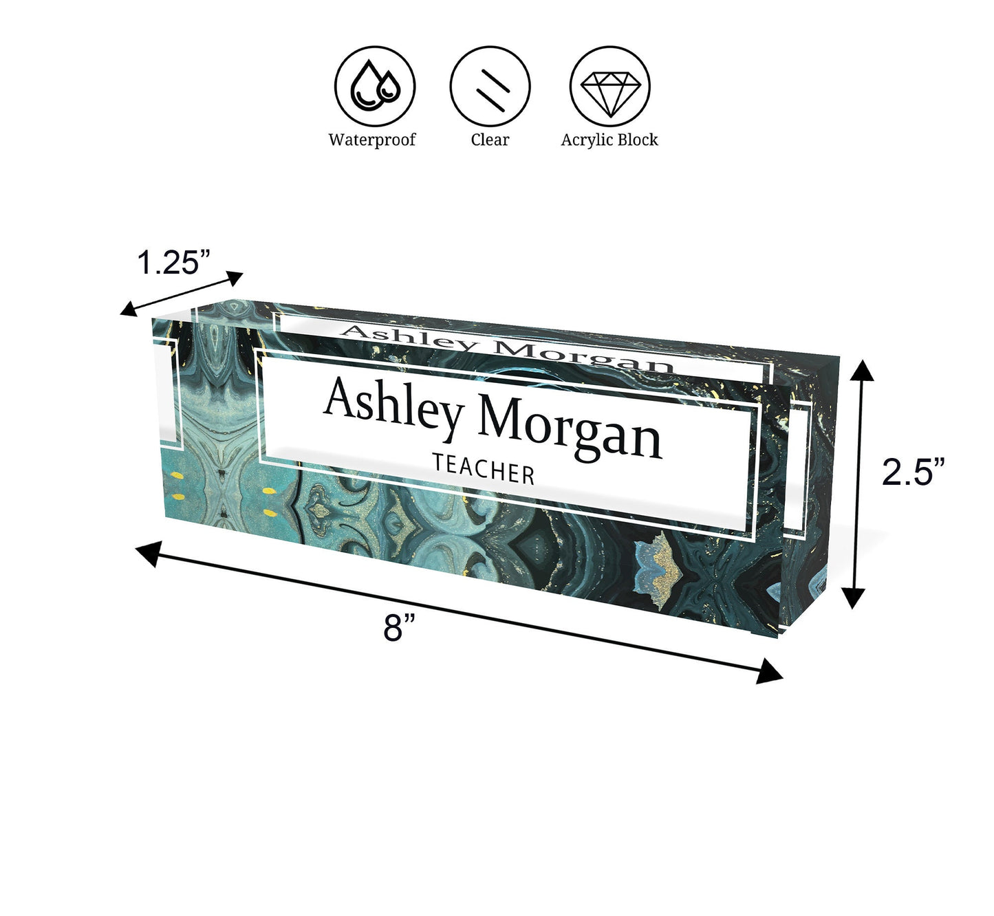 Custom Office Decor | Desk Name Plate Personalized | Personalized Gifts | Acrylic Name Plate | Gifts for Coworker | Christmas Gift for Boss