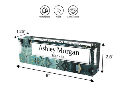 Custom Office Decor | Desk Name Plate Personalized | Personalized Gifts | Acrylic Name Plate | Gifts for Coworker | Christmas Gift for Boss