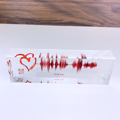 Artblox Soundwave Art With Scannable Qr Code Any Video Voice Recording Baby Heartbeat Or Song Spotify Plaque Christmas Personalized Gifts