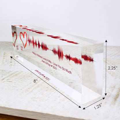 Artblox Soundwave Art With Scannable Qr Code Any Video Voice Recording Baby Heartbeat Or Song Spotify Plaque Christmas Personalized Gifts