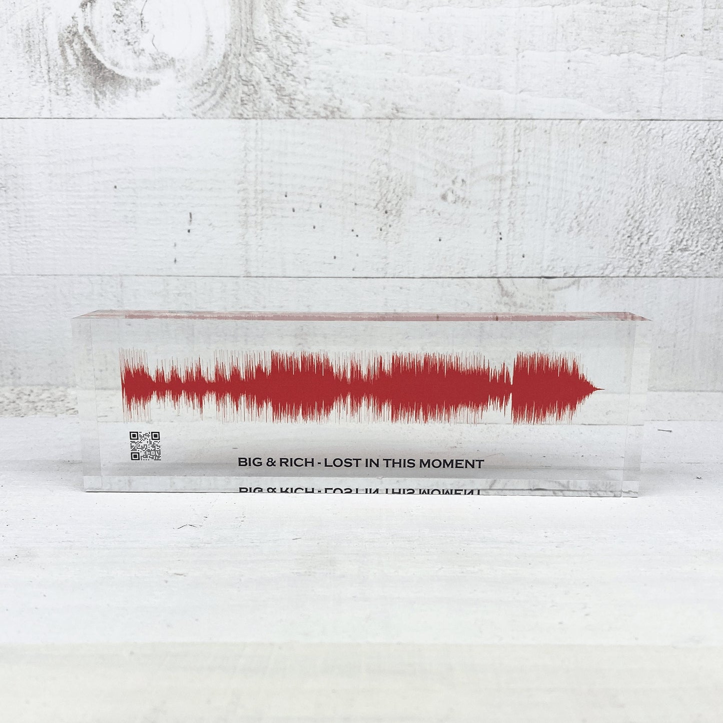 Soundwave Art Red | Unique Personalized Customized Gifts | Any Recording Or Song On Acrylic Block | Romantic Gifts for Her | Wedding Gift
