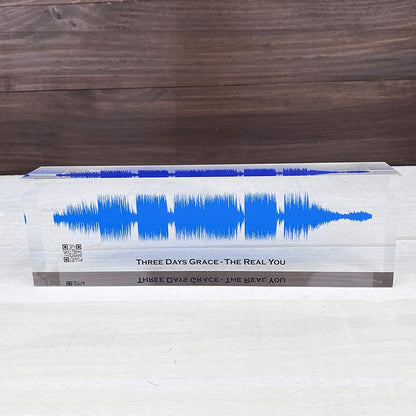 Artblox Soundwave Art Customized Gifts | Any Personal Recording or Song On Acrylic Block | Personalized Gifts