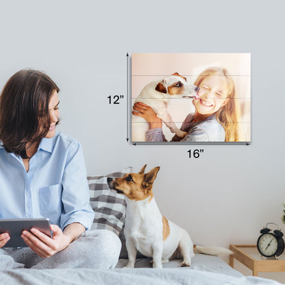 Custom Picture Frames On Real Wood Wall Art Print Pictures From Your Phone Wedding Baby Dog Family Christmas Customized Gifts Photo Prints 12x16