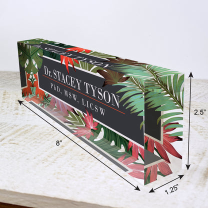 Personalized Desk Name Plate For Office Desk Printed On Acrylic Glass Cute Work Promotion Christmas Customized Gifts Office Decor