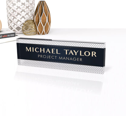 Desk Plaque,Personalized Acrylic Name Plate,Custom Name Plate for Desk, Name Sign,Gifts for Coworker, Boss,Graduation,New Job,Office Decor