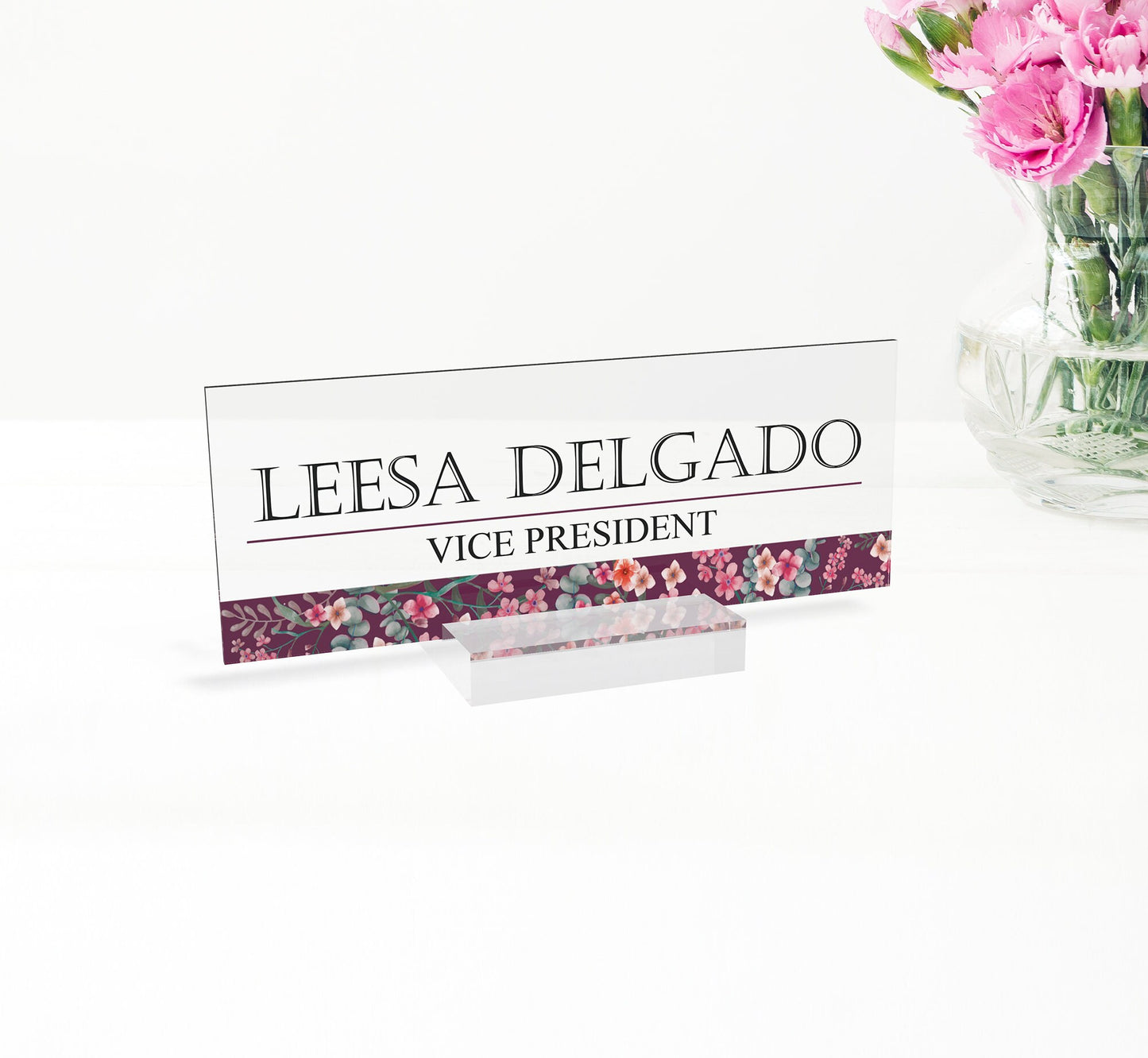 Desk Plaque - Personalized Acrylic Name Plate for Desk- Custom Name Sign - Professional Gift for Graduation, Promotion, New Job