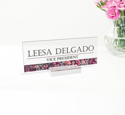 Desk Plaque - Personalized Acrylic Name Plate for Desk- Custom Name Sign - Professional Gift for Graduation, Promotion, New Job