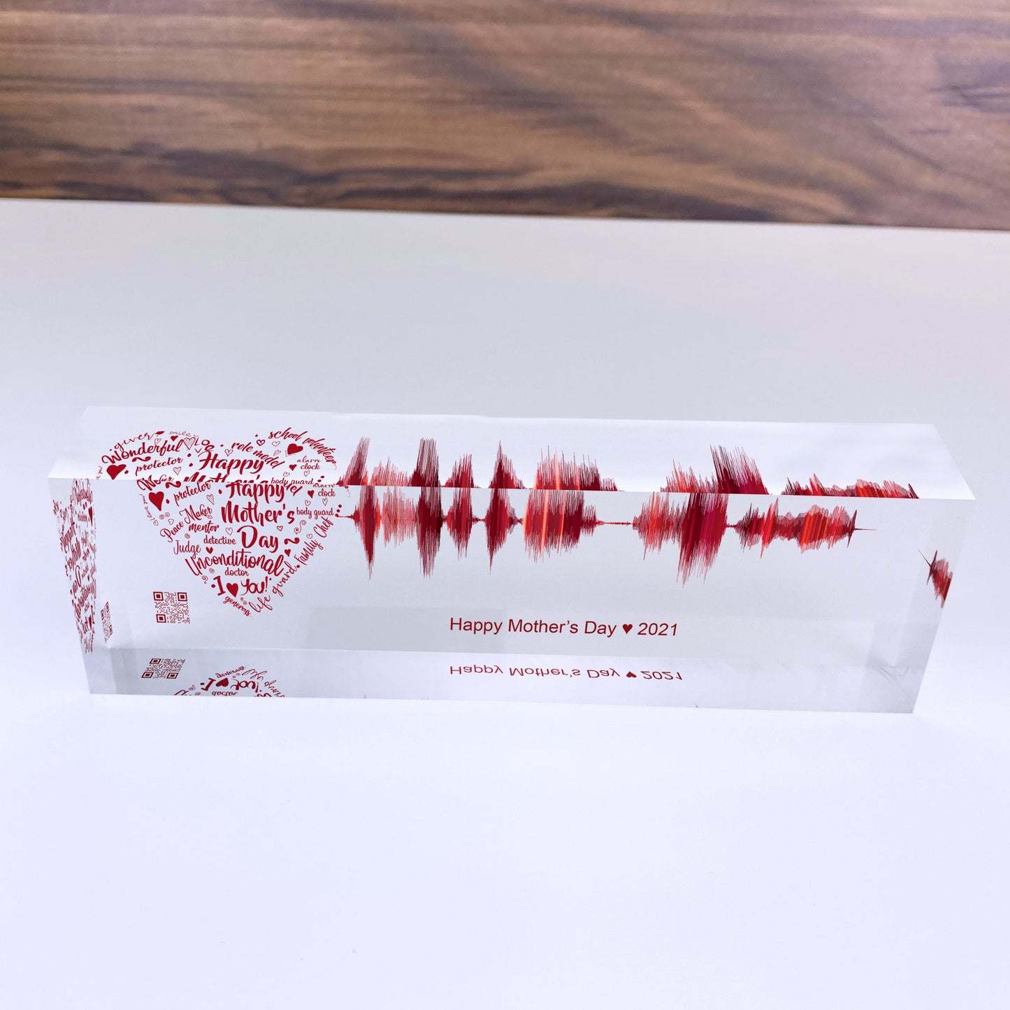 Artblox Soundwave Art With Scannable Qr Code Any Video Voice Recording Baby Heartbeat Or Song Spotify Plaque Christmas Personalized Gifts