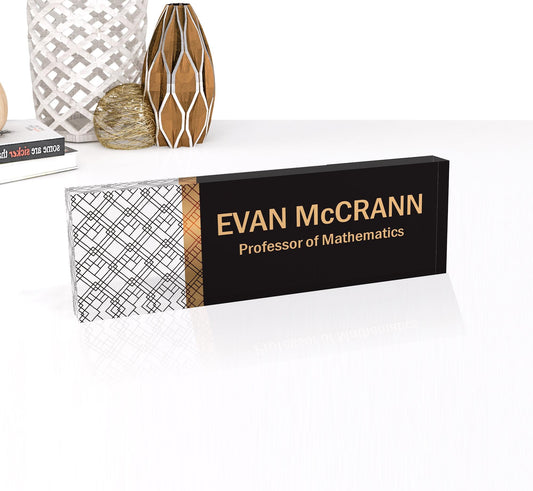 Custom Desk Name Sign, Acrylic Desk Name, Personalized Acrylic Name Plate for Desk, Coworker Gift, Office Decor, Custom Desk Name Plate