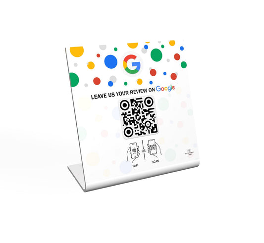 NFC Google Review Stand, One Tap Instant Feedback & Ratings | Elevate Customer - Boost Business Reviews | Reusable One Touch NFC Reviews