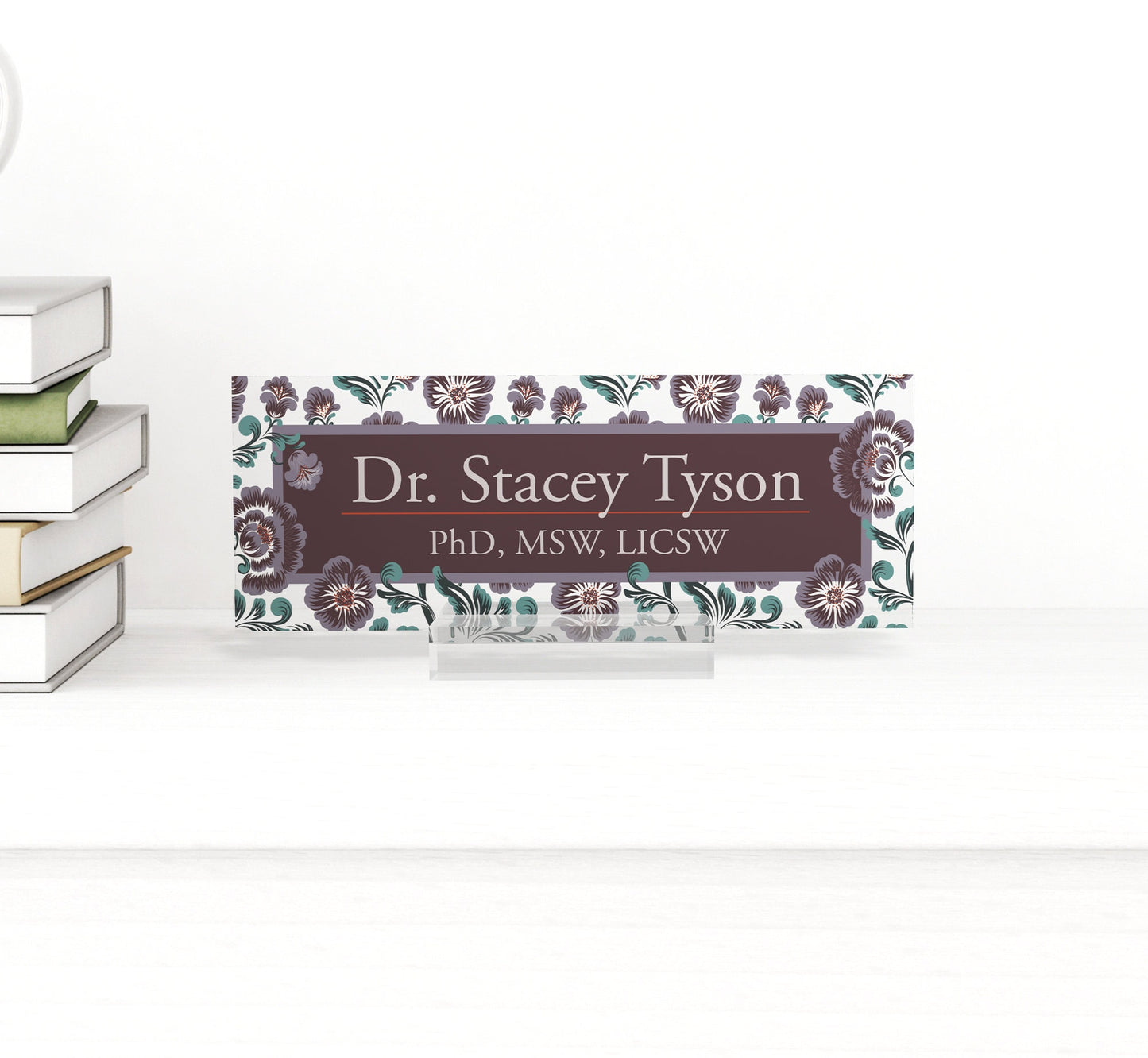 desk name plate custom personalized desk sign, office gift, office sign desk accessories name plaque - artblox