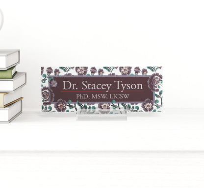 desk name plate custom personalized desk sign, office gift, office sign desk accessories name plaque - artblox