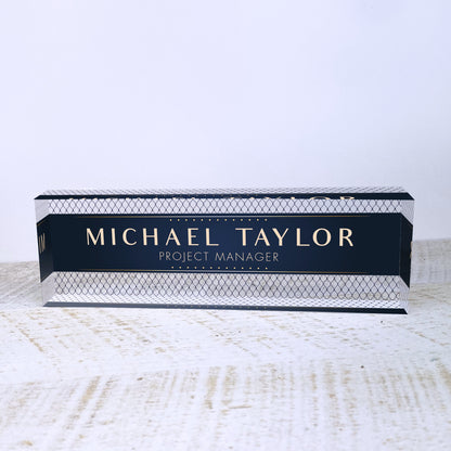 Personalized Desk Name Plate For Office Desk Printed On Acrylic Glass Cute Work Promotion Christmas Customized Gifts Office Decor