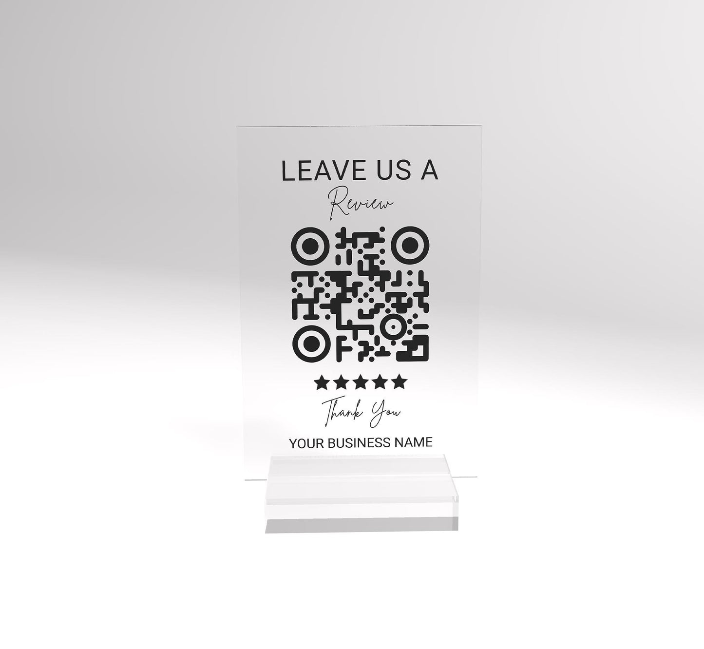 Display Sign, Review Sign, QR Code Business Sign, Google Review Plaque, Small Business Marketing Sign