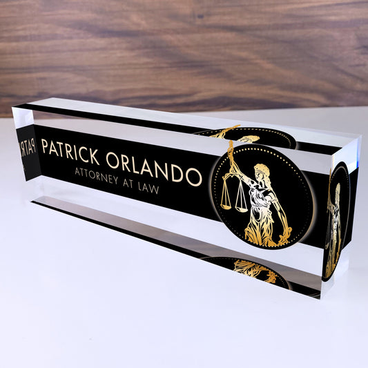Personalized Desk Name Plate For Office Desk Lawyer Design On Acrylic Glass Cute Work Promotion Christmas Customized Gifts Office Decor