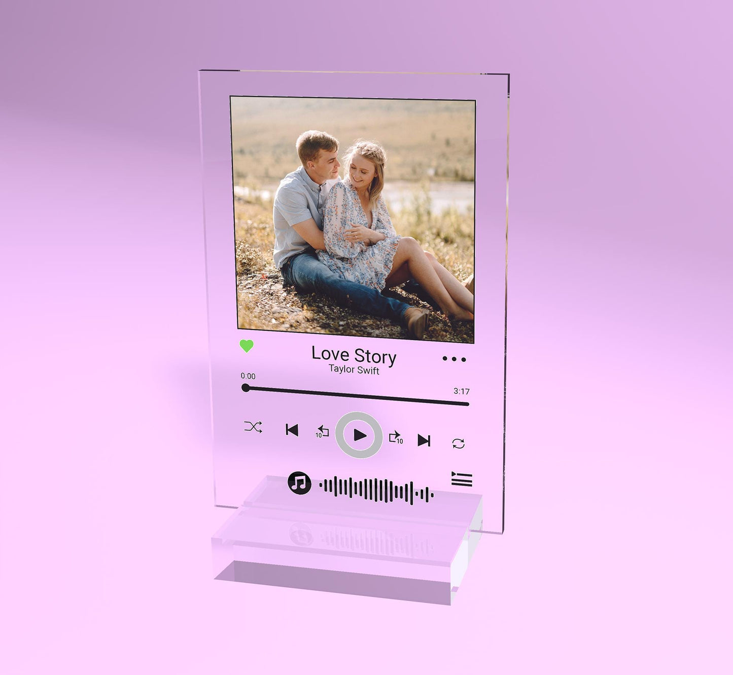 Personalized Song Acrylic Plaque Music Plaque, Personalized Lamb, Christmas Gift, Custom QR code, gift boyfriend Gift for him