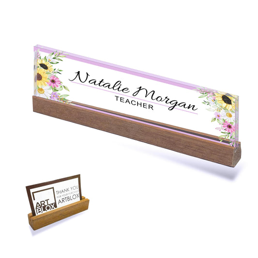 Personalized Name Plate for Desk, Teacher Name Plate, Custom Name Sign, Mountain Teacher Sign, Desk Decor, Adventure Theme Office Decor