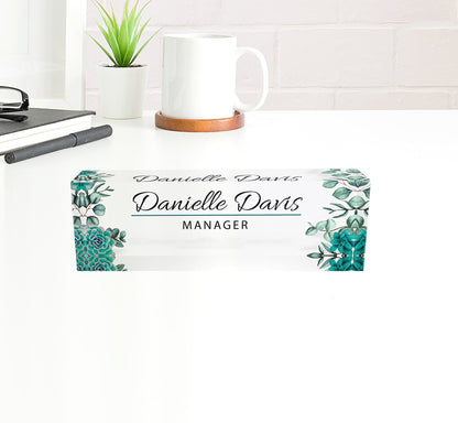 ARTBLOX | Custom Name Plate for Desk, Office Decor, Teacher Desk Name Plate, Teacher Gift, School Counselor Gift, Gift for Women