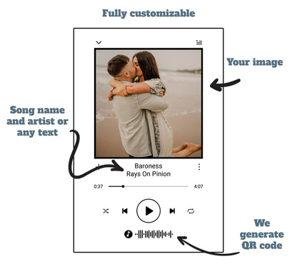 Custom Music Plaque, Your Favorite Song, Song Plaque Gift, Couples Gift, Best Friend Gift, Gift for Music Lovers, Valentine's Day