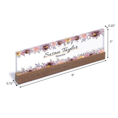 Personalized Acrylic Name Plate | Marble Office Sign Plaque | Coworker | Office Decor | Desk Name Plate | Promotion Gift | New Job | Sign
