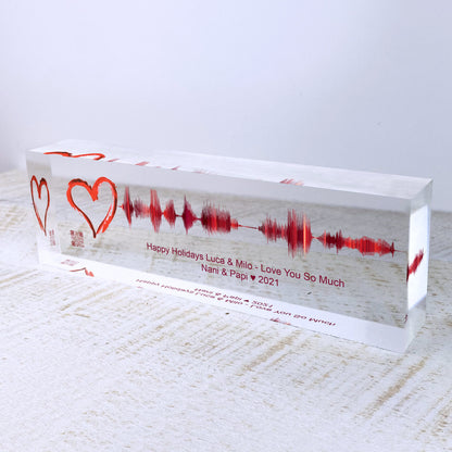 Artblox Soundwave Art With Scannable Qr Code Any Video Voice Recording Baby Heartbeat Or Song Spotify Plaque Christmas Personalized Gifts