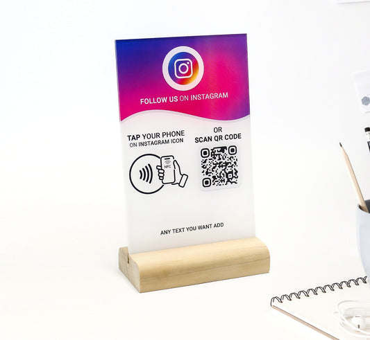 One tap Instagram NFC plate | one tap Instagram plate | one tap Instagram stand | Artblox