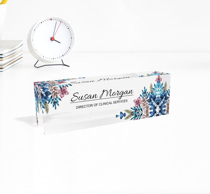 Name Plate for Desk, Custom Desk Plaque, Acrylic Desk Name Plate for Women, Professional Gift for Boss, Promotion Gift, New Job Gift