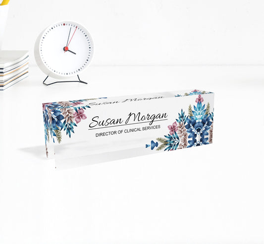 Name Plate for Desk, Custom Desk Plaque, Acrylic Desk Name Plate for Women, Professional Gift for Boss, Promotion Gift, New Job Gift