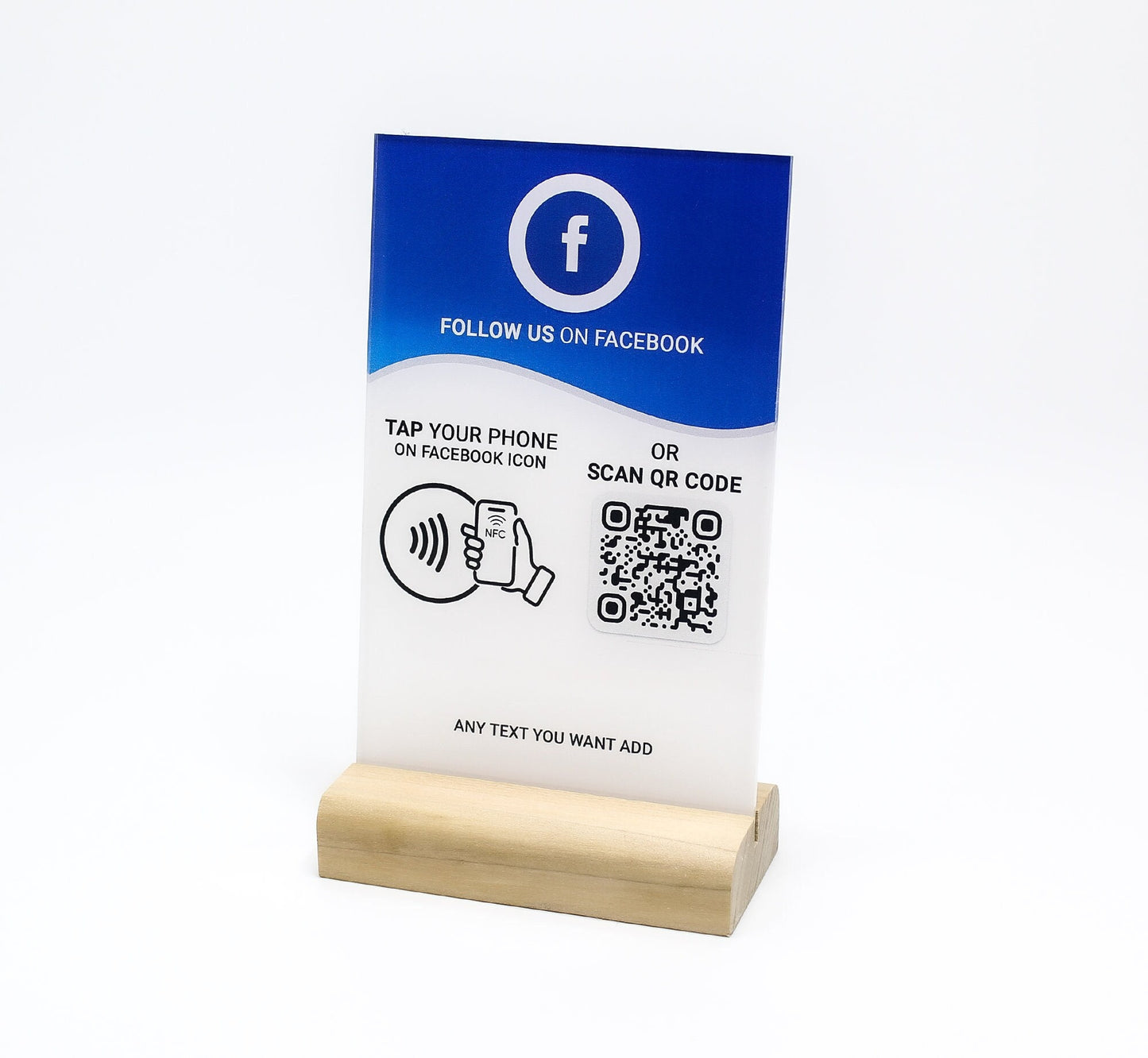 NFC connected network plate - personalized Sign