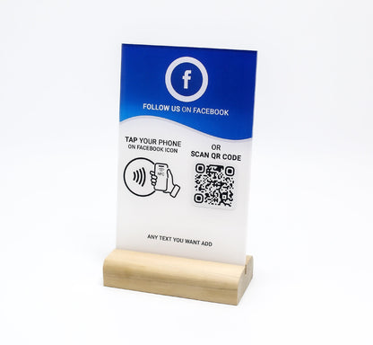 NFC connected network plate - personalized Sign
